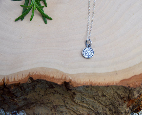 PAVE DISK | STERLING SILVER