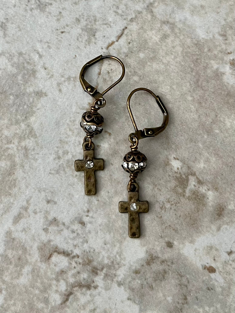 Teenie Cross Earrings