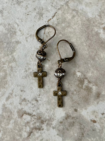 Teenie Cross Earrings